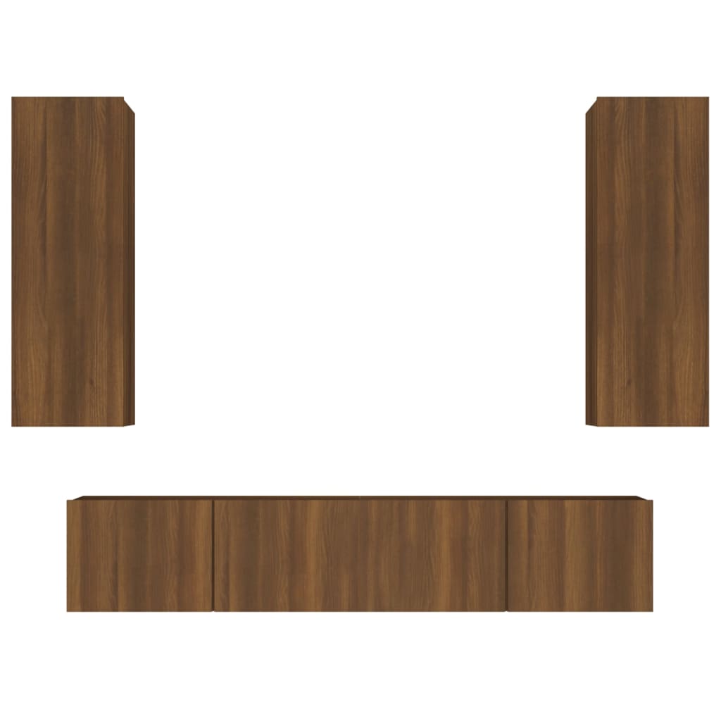 4 Piece Tv Cabinet Set Engineered Wood