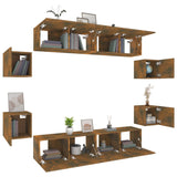 8 Piece Tv Cabinet Set Engineered Wood