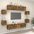 8 Piece Tv Cabinet Set Engineered Wood