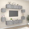 8 Piece Tv Cabinet Set Engineered Wood