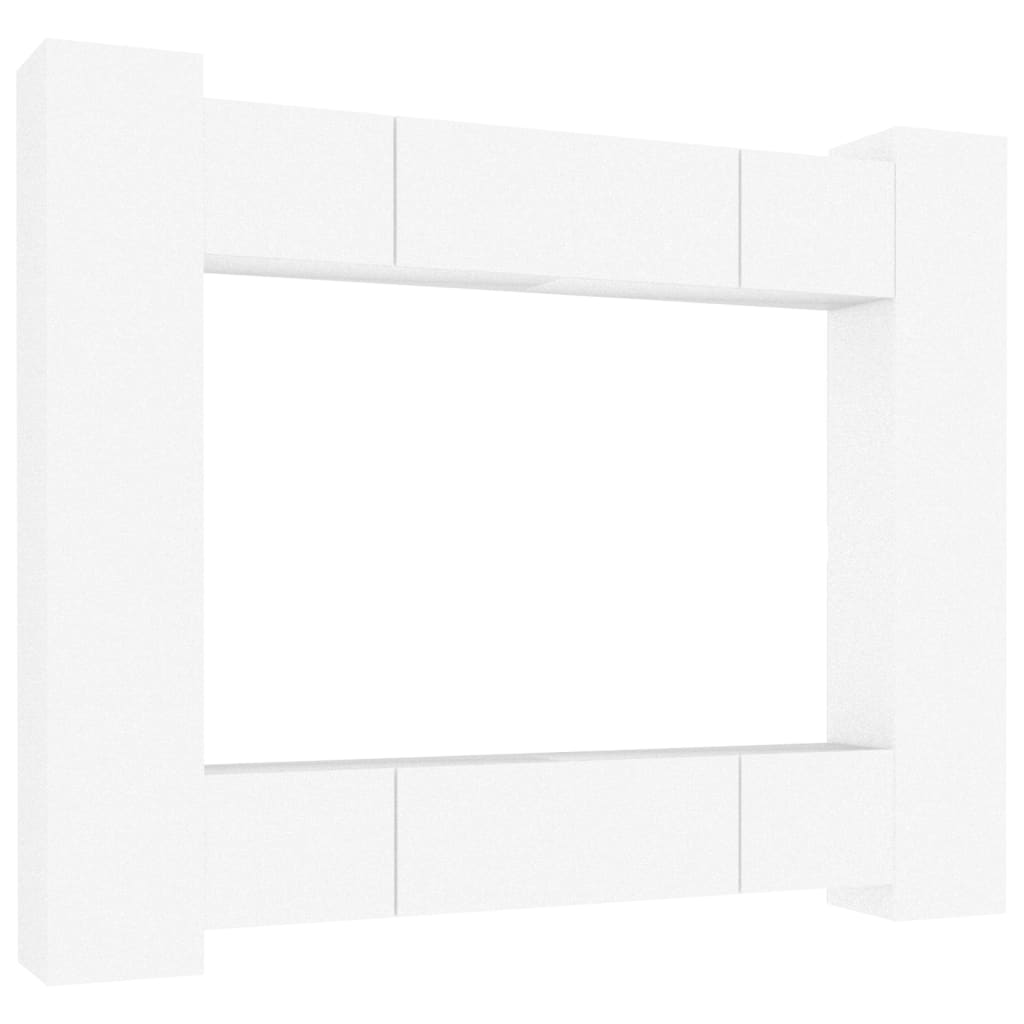 8 Piece Tv Cabinet Set Engineered Wood