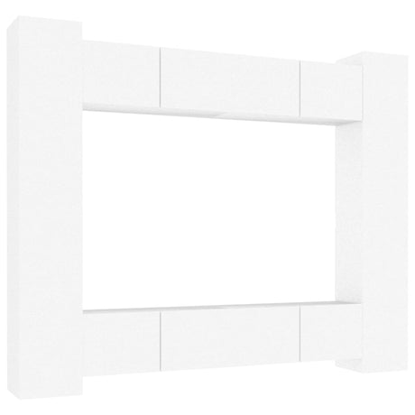 8 Piece Tv Cabinet Set Engineered Wood
