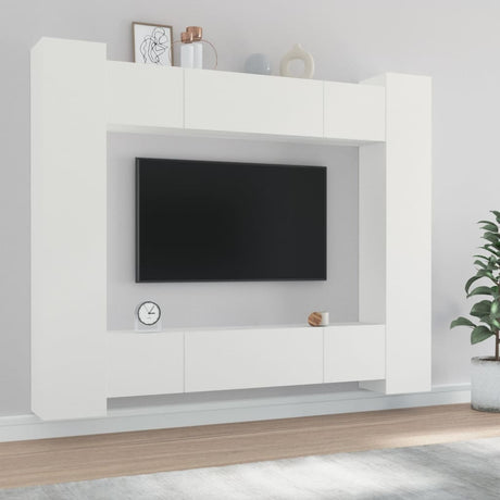 8 Piece Tv Cabinet Set Engineered Wood