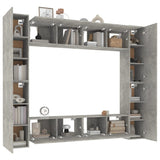 8 Piece Tv Cabinet Set Engineered Wood