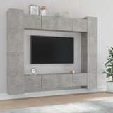 8 Piece Tv Cabinet Set Engineered Wood