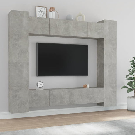 8 Piece Tv Cabinet Set Engineered Wood
