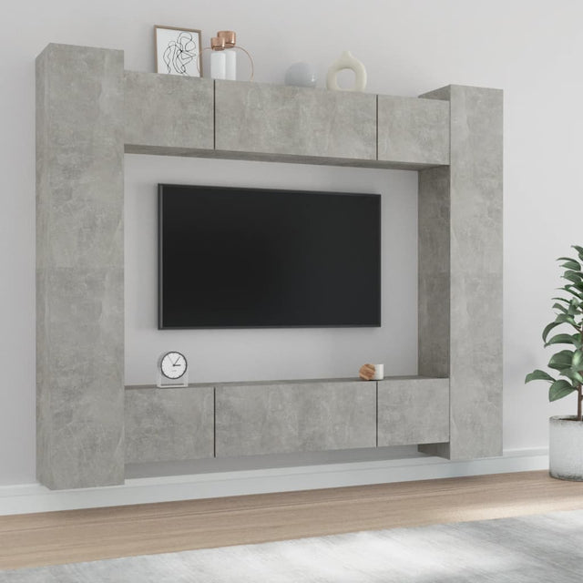 8 Piece Tv Cabinet Set Engineered Wood