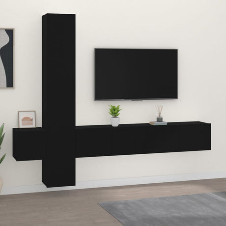 5 Piece Tv Cabinet Set Engineered Wood
