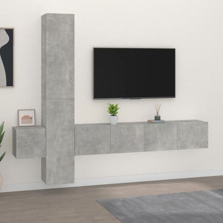 5 Piece Tv Cabinet Set Engineered Wood