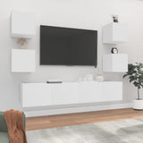 6 Piece Tv Cabinet Set Engineered Wood