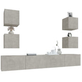 6 Piece Tv Cabinet Set Engineered Wood