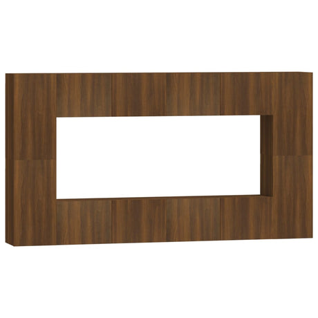8 Piece Tv Cabinet Set Engineered Wood