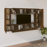 8 Piece Tv Cabinet Set Engineered Wood