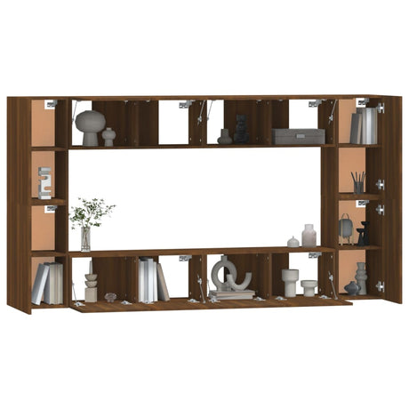8 Piece Tv Cabinet Set Engineered Wood