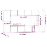 8 Piece Tv Cabinet Set Engineered Wood