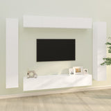 8 Piece Tv Cabinet Set Engineered Wood