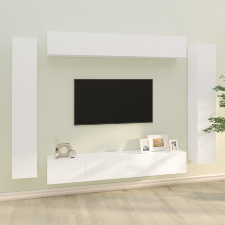 8 Piece Tv Cabinet Set Engineered Wood