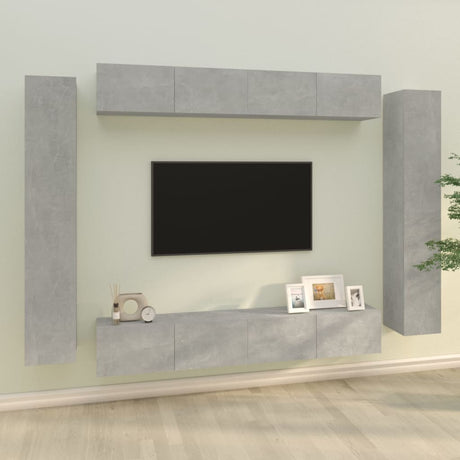 8 Piece Tv Cabinet Set Engineered Wood