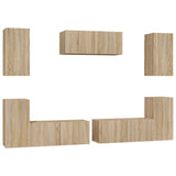 7 Piece Tv Cabinet Set Engineered Wood