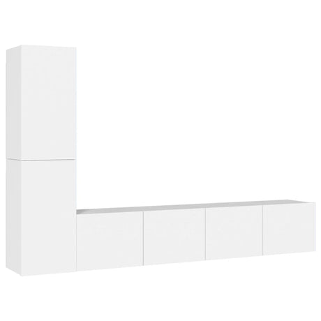 4 Piece Tv Cabinet Set Engineered Wood