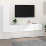 4 Piece Tv Cabinet Set Engineered Wood