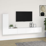 4 Piece Tv Cabinet Set Engineered Wood