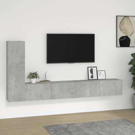4 Piece Tv Cabinet Set Engineered Wood