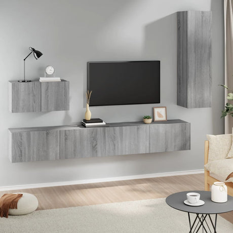 4 Piece Tv Cabinet Set Engineered Wood