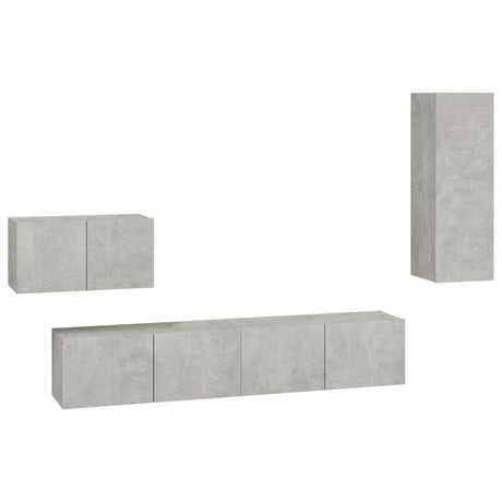 4 Piece Tv Cabinet Set Engineered Wood