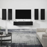 6 Piece Tv Cabinet Set Engineered Wood