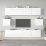 6 Piece Tv Cabinet Set Engineered Wood