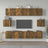 6 Piece Tv Cabinet Set Engineered Wood