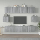 6 Piece Tv Cabinet Set Engineered Wood