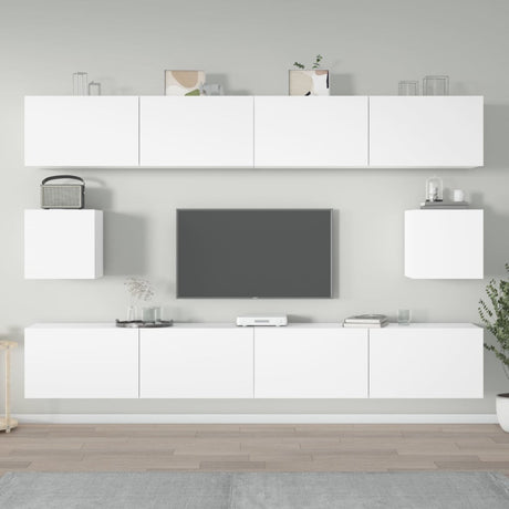 6 Piece Tv Cabinet Set Engineered Wood
