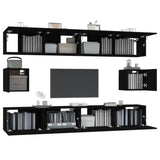 6 Piece Tv Cabinet Set Engineered Wood