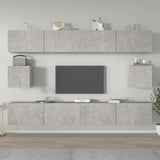 6 Piece Tv Cabinet Set Engineered Wood