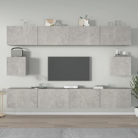 6 Piece Tv Cabinet Set Engineered Wood