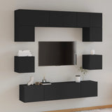 8 Piece Tv Cabinet Set Engineered Wood
