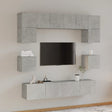 8 Piece Tv Cabinet Set Engineered Wood