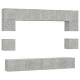 8 Piece Tv Cabinet Set Engineered Wood