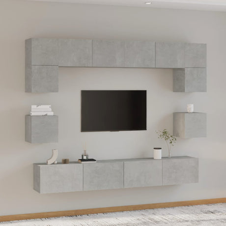 8 Piece Tv Cabinet Set Engineered Wood