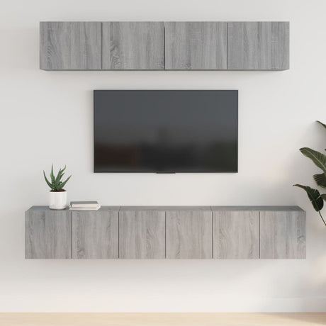 5 Piece Tv Cabinet Set Engineered Wood