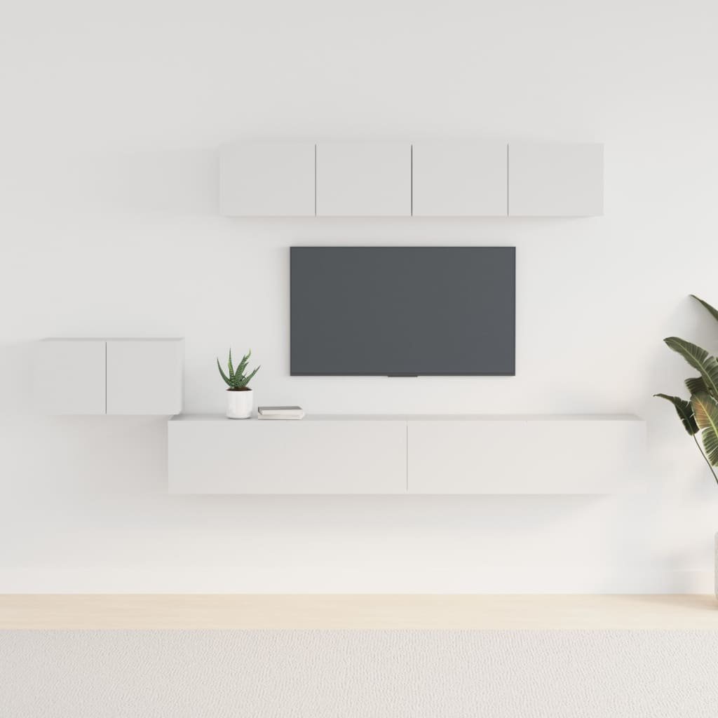 5 Piece Tv Cabinet Set Engineered Wood