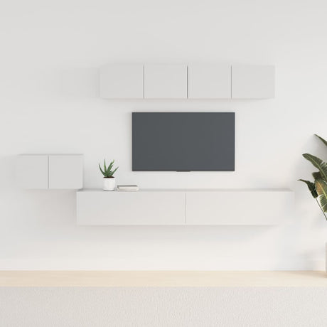 5 Piece Tv Cabinet Set Engineered Wood