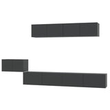 5 Piece Tv Cabinet Set Engineered Wood
