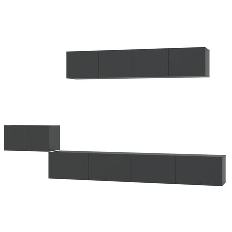 5 Piece Tv Cabinet Set Engineered Wood