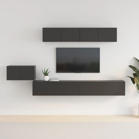5 Piece Tv Cabinet Set Engineered Wood