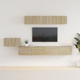 5 Piece Tv Cabinet Set Engineered Wood