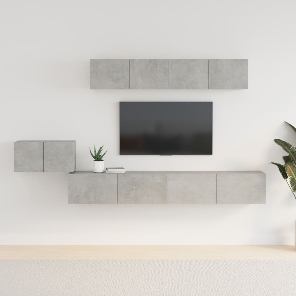5 Piece Tv Cabinet Set Engineered Wood