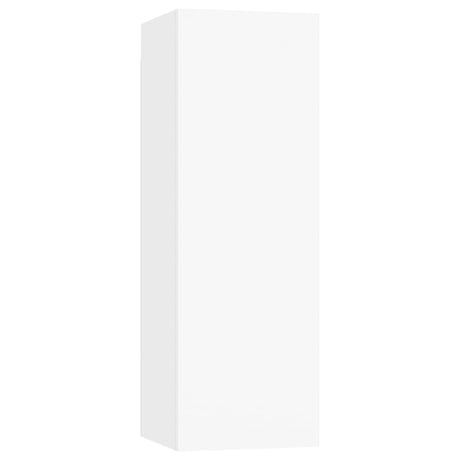 5 Piece Tv Cabinet Set White Engineered Wood